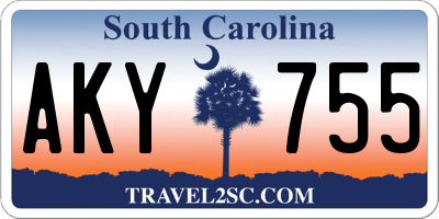 SC license plate AKY755