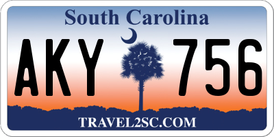 SC license plate AKY756