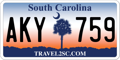 SC license plate AKY759