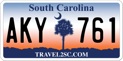 SC license plate AKY761