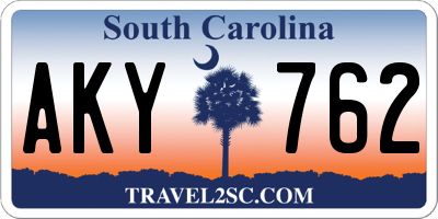 SC license plate AKY762