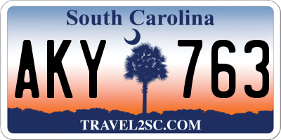 SC license plate AKY763