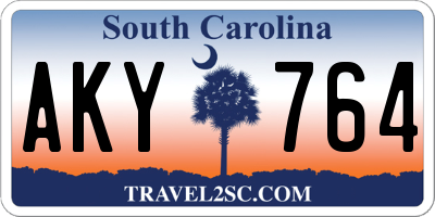 SC license plate AKY764