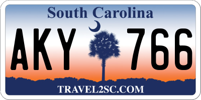 SC license plate AKY766