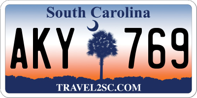 SC license plate AKY769