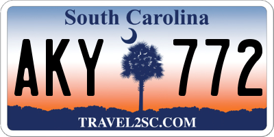 SC license plate AKY772