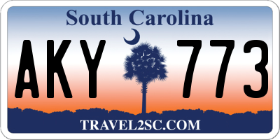 SC license plate AKY773
