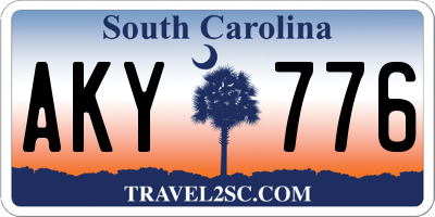 SC license plate AKY776