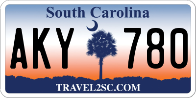 SC license plate AKY780