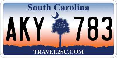 SC license plate AKY783