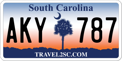SC license plate AKY787