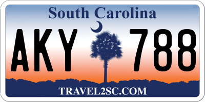 SC license plate AKY788
