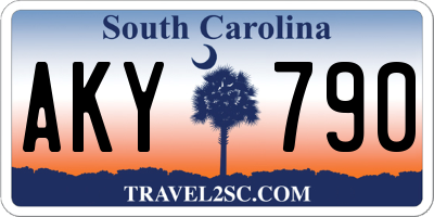 SC license plate AKY790