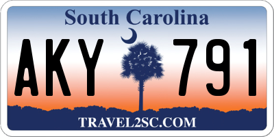 SC license plate AKY791