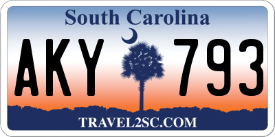 SC license plate AKY793