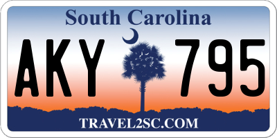 SC license plate AKY795