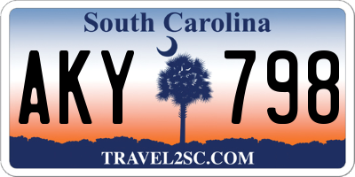 SC license plate AKY798