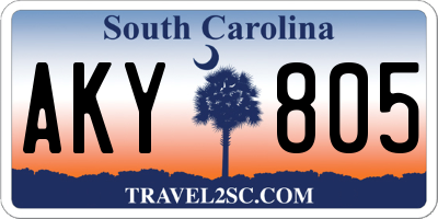 SC license plate AKY805