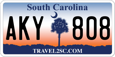 SC license plate AKY808