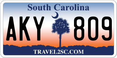SC license plate AKY809