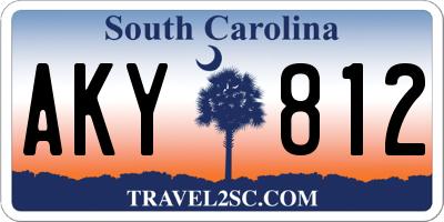 SC license plate AKY812