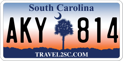 SC license plate AKY814