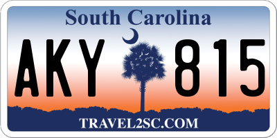 SC license plate AKY815