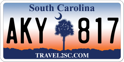 SC license plate AKY817