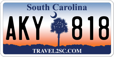 SC license plate AKY818