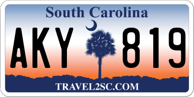 SC license plate AKY819