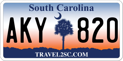 SC license plate AKY820