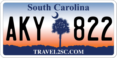 SC license plate AKY822
