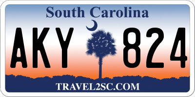 SC license plate AKY824