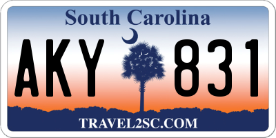 SC license plate AKY831