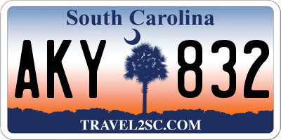 SC license plate AKY832