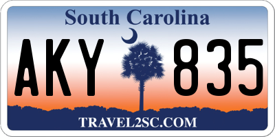 SC license plate AKY835