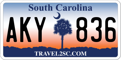 SC license plate AKY836