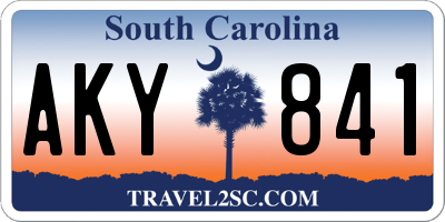SC license plate AKY841