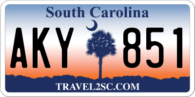 SC license plate AKY851