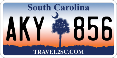 SC license plate AKY856