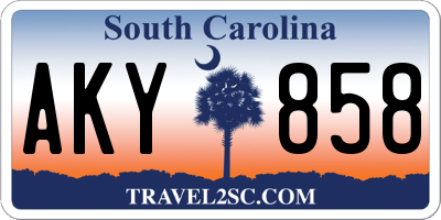 SC license plate AKY858