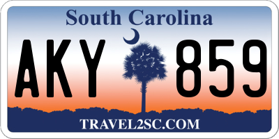 SC license plate AKY859
