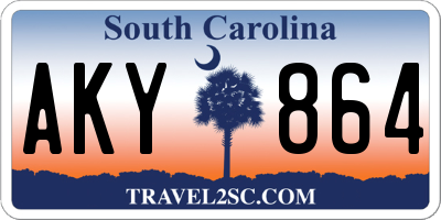 SC license plate AKY864