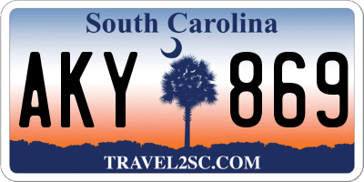 SC license plate AKY869