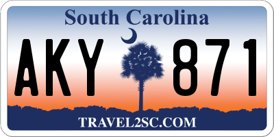 SC license plate AKY871