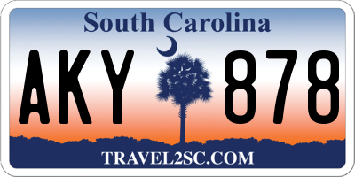 SC license plate AKY878