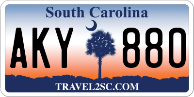 SC license plate AKY880