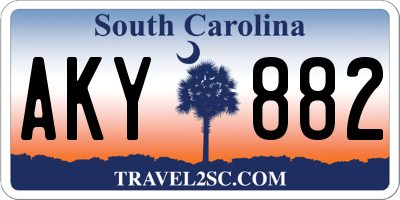 SC license plate AKY882