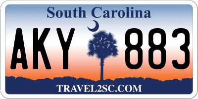SC license plate AKY883