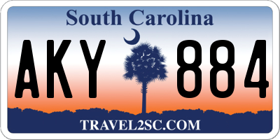 SC license plate AKY884